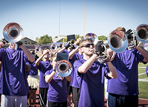 SMHS marching band performs